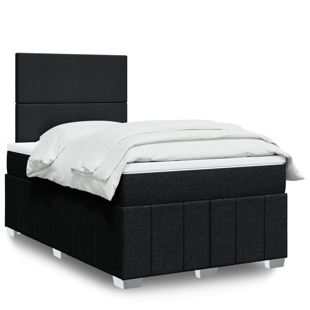 Boxspring met matras stof zwart 120x200 cm Bedden & bedframes | Creëer jouw Trendy Thuis | Gratis bezorgd & Retour | Trendy.nl