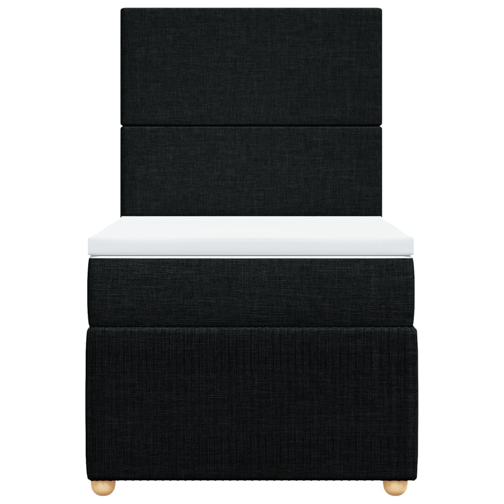 Boxspring met matras stof zwart 90x190 cm Bedden & bedframes | Creëer jouw Trendy Thuis | Gratis bezorgd & Retour | Trendy.nl