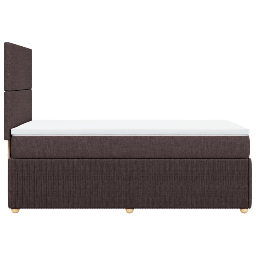 Boxspring met matras stof donkerbruin 90x190 cm Bedden & bedframes | Creëer jouw Trendy Thuis | Gratis bezorgd & Retour | Trendy.nl