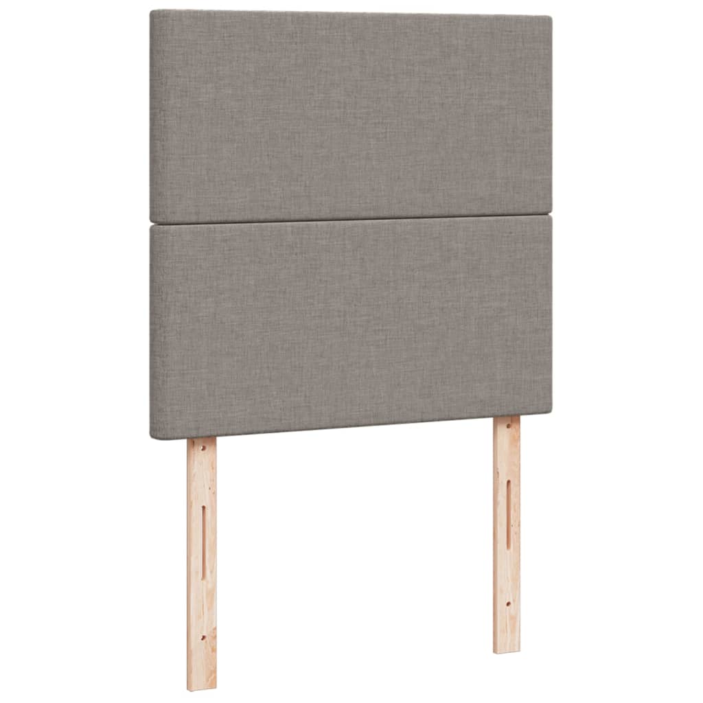 Boxspring met matras stof taupe 90x190 cm Bedden & bedframes | Creëer jouw Trendy Thuis | Gratis bezorgd & Retour | Trendy.nl