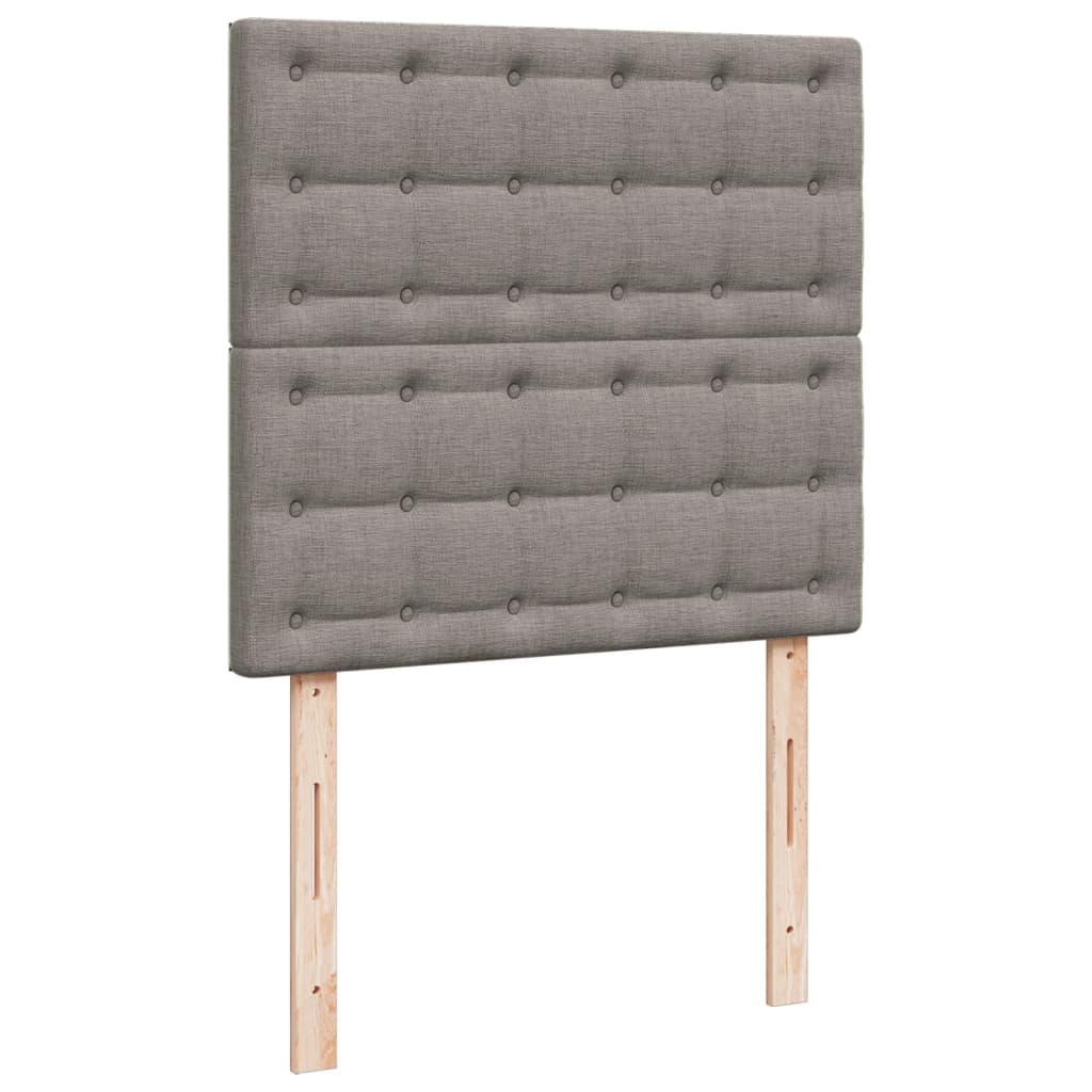 Boxspring met matras stof taupe 90x190 cm Bedden & bedframes | Creëer jouw Trendy Thuis | Gratis bezorgd & Retour | Trendy.nl