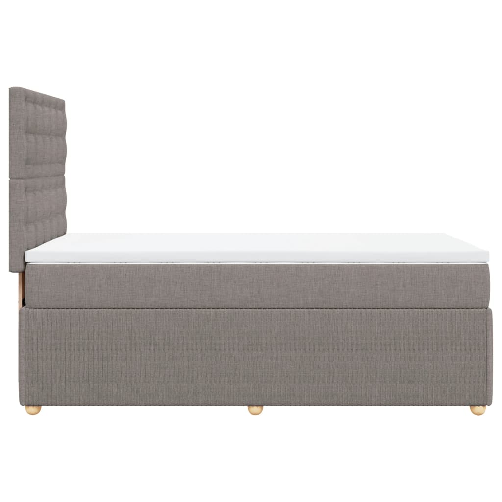 Boxspring met matras stof taupe 90x200 cm Bedden & bedframes | Creëer jouw Trendy Thuis | Gratis bezorgd & Retour | Trendy.nl