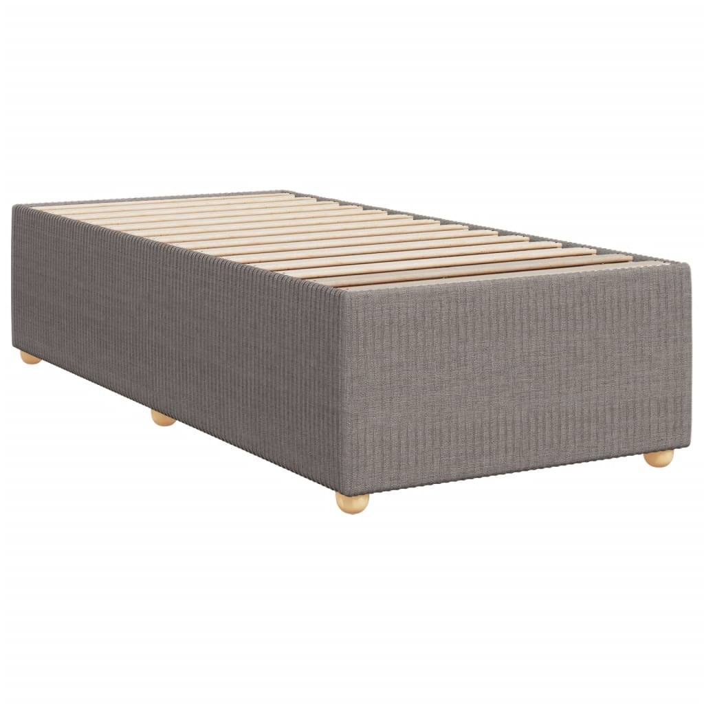 Boxspring met matras stof taupe 90x200 cm Bedden & bedframes | Creëer jouw Trendy Thuis | Gratis bezorgd & Retour | Trendy.nl