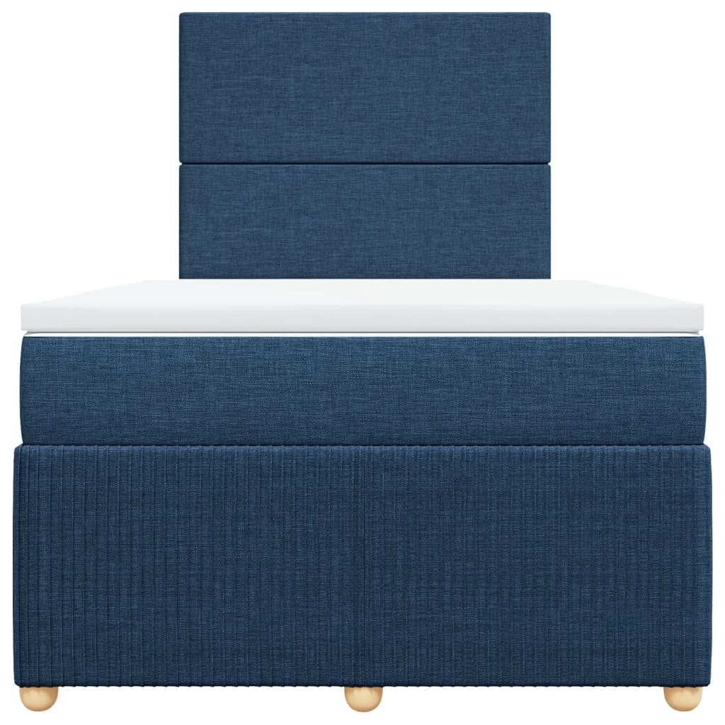 Boxspring met matras stof blauw 120x190 cm Bedden & bedframes | Creëer jouw Trendy Thuis | Gratis bezorgd & Retour | Trendy.nl