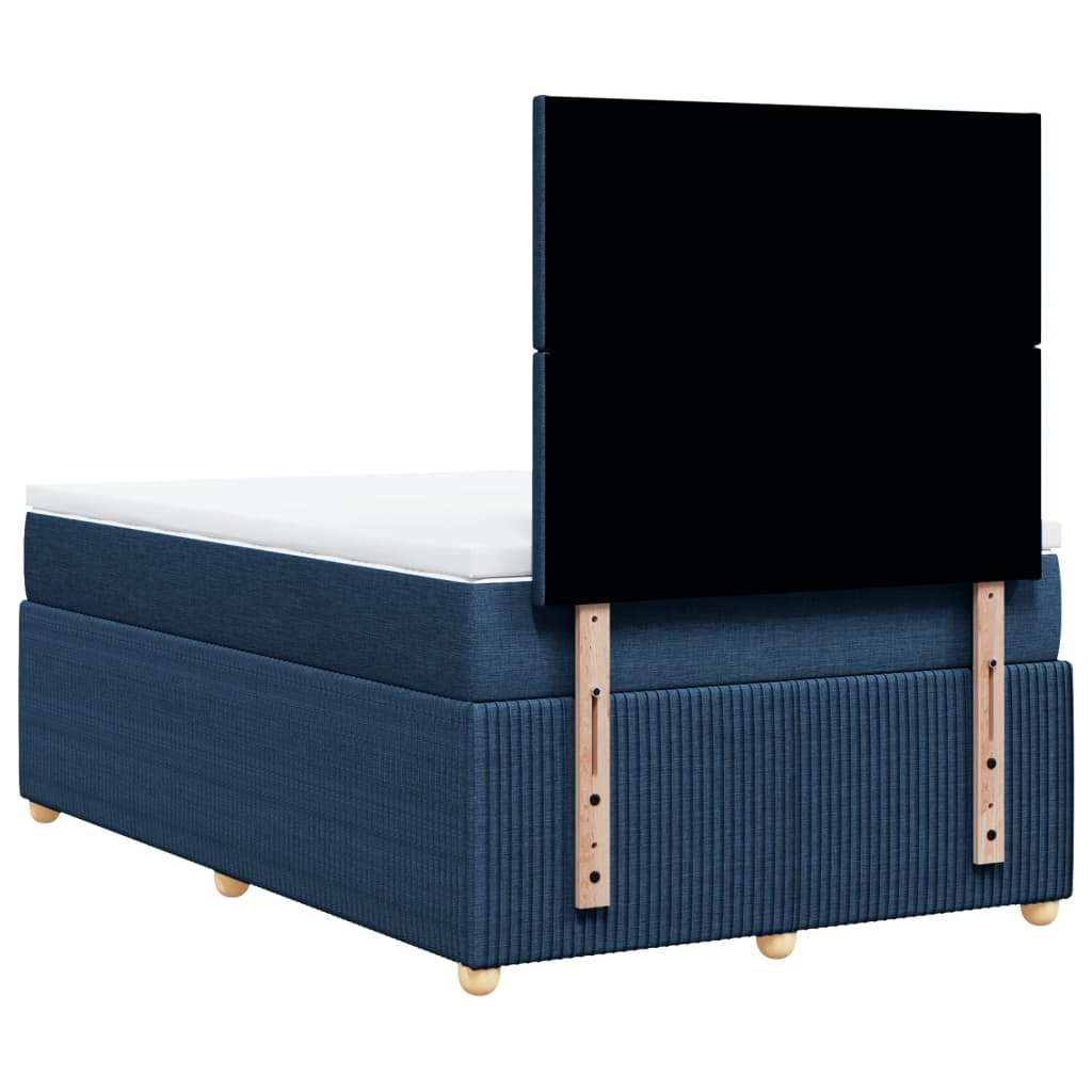 Boxspring met matras stof blauw 120x190 cm Bedden & bedframes | Creëer jouw Trendy Thuis | Gratis bezorgd & Retour | Trendy.nl