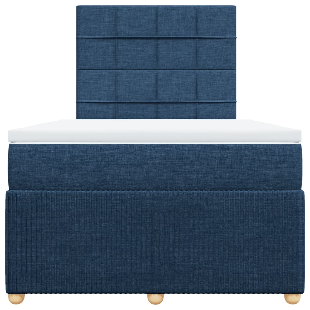 Boxspring met matras stof blauw 120x190 cm Bedden & bedframes | Creëer jouw Trendy Thuis | Gratis bezorgd & Retour | Trendy.nl