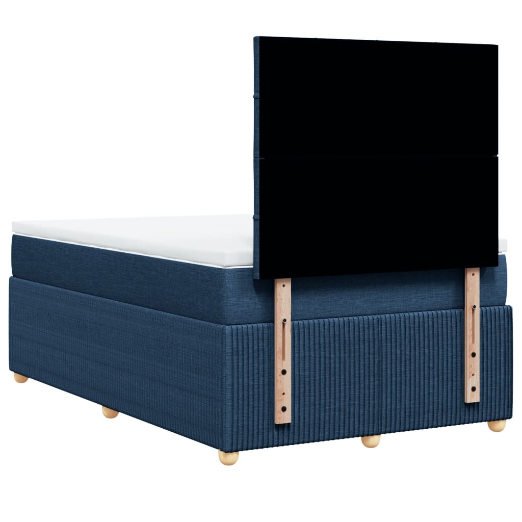 Boxspring met matras stof blauw 120x190 cm Bedden & bedframes | Creëer jouw Trendy Thuis | Gratis bezorgd & Retour | Trendy.nl