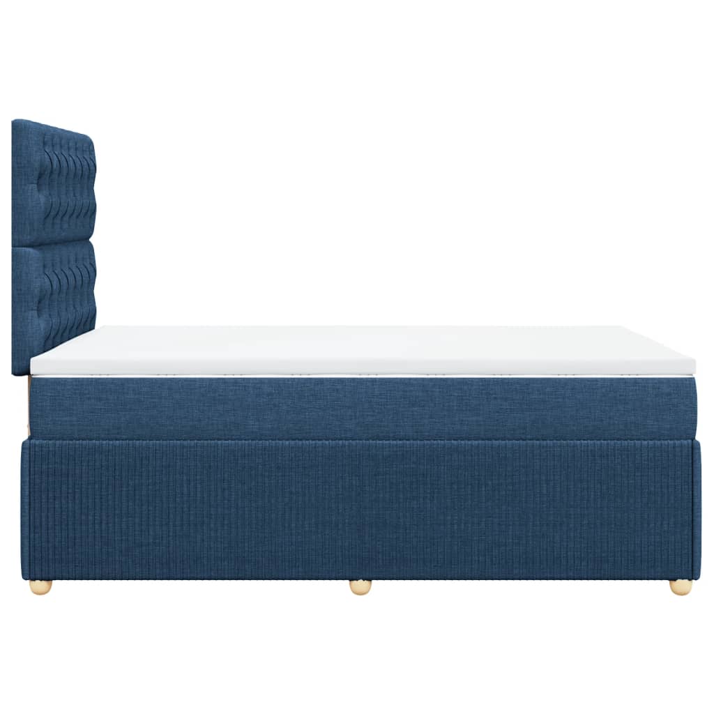 Boxspring met matras stof blauw 120x190 cm Bedden & bedframes | Creëer jouw Trendy Thuis | Gratis bezorgd & Retour | Trendy.nl