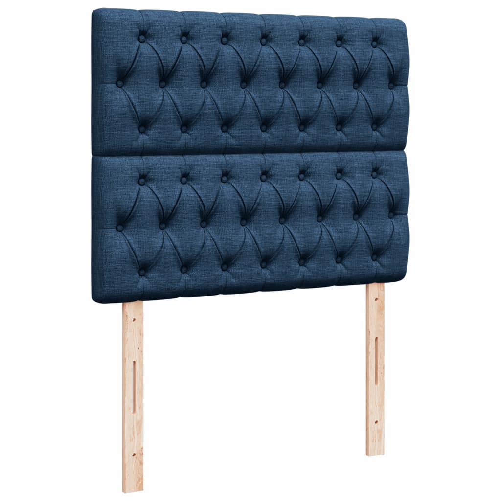 Boxspring met matras stof blauw 120x190 cm Bedden & bedframes | Creëer jouw Trendy Thuis | Gratis bezorgd & Retour | Trendy.nl