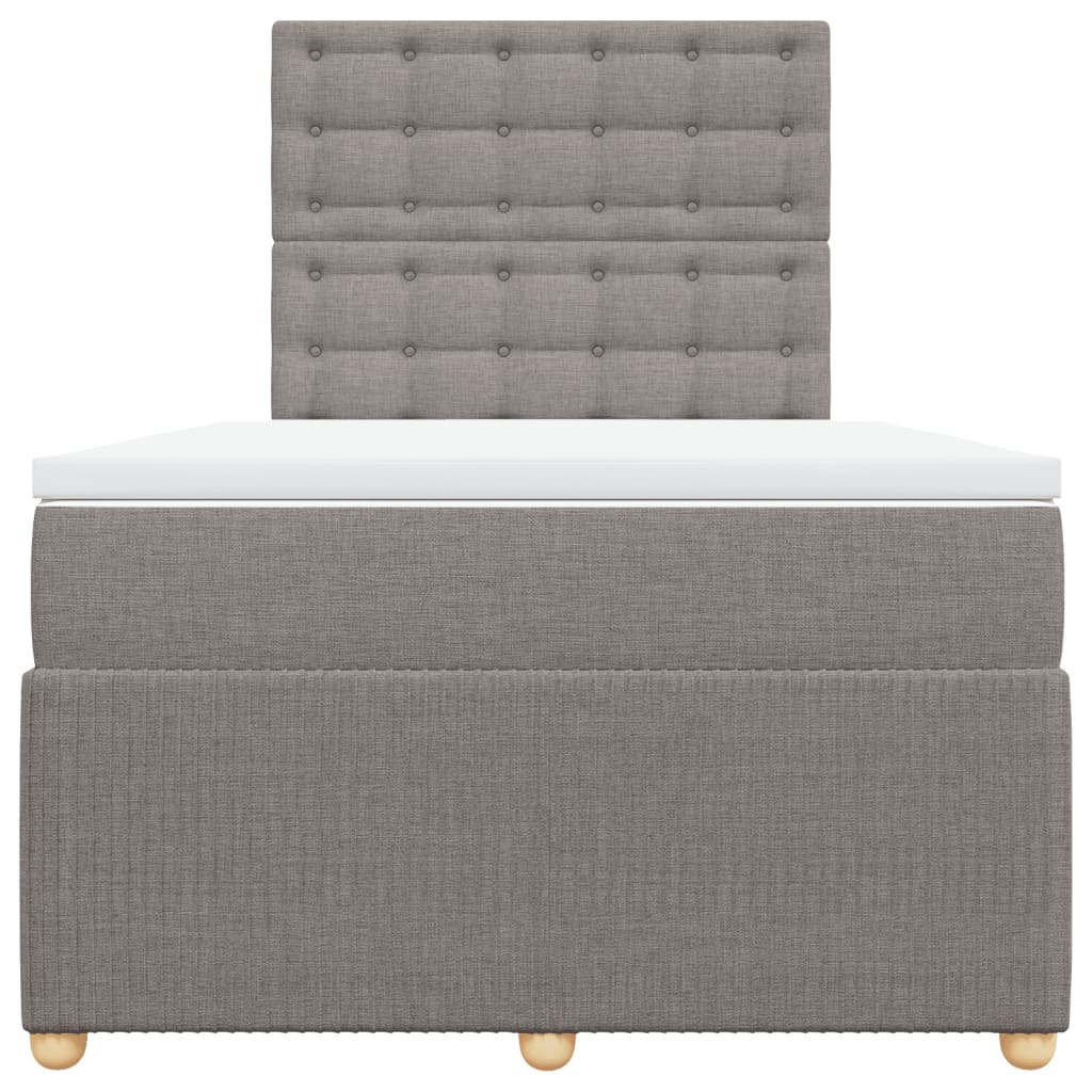 Boxspring met matras stof taupe 120x190 cm Bedden & bedframes | Creëer jouw Trendy Thuis | Gratis bezorgd & Retour | Trendy.nl