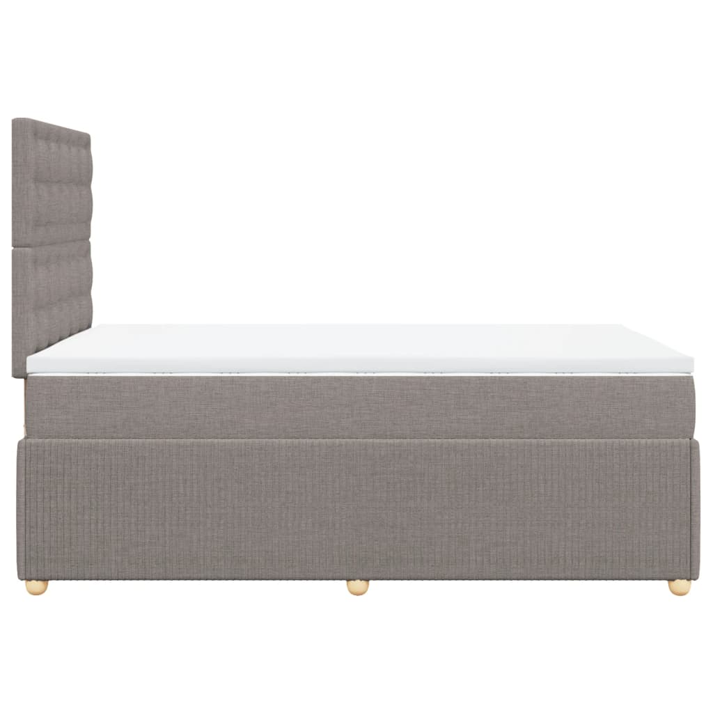 Boxspring met matras stof taupe 120x190 cm Bedden & bedframes | Creëer jouw Trendy Thuis | Gratis bezorgd & Retour | Trendy.nl