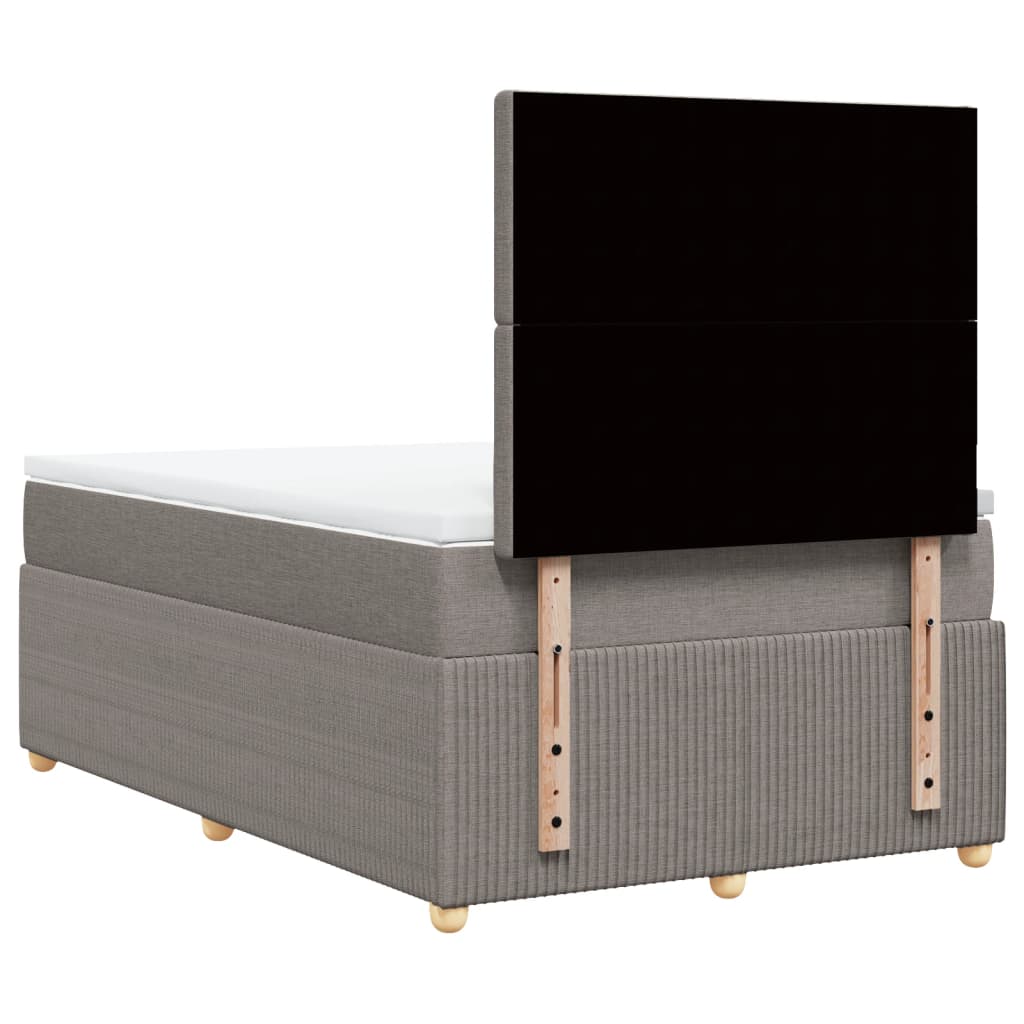 Boxspring met matras stof taupe 120x190 cm Bedden & bedframes | Creëer jouw Trendy Thuis | Gratis bezorgd & Retour | Trendy.nl