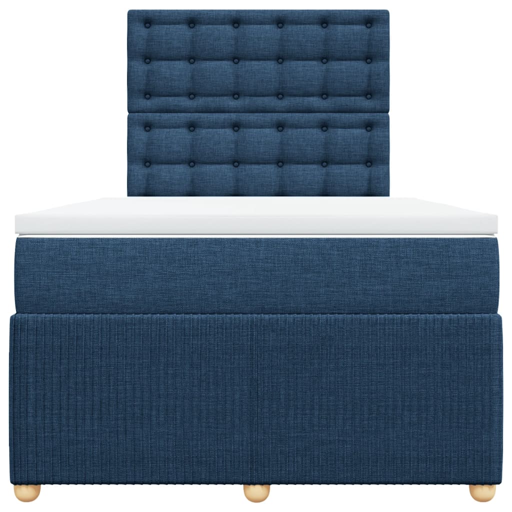 Boxspring met matras stof blauw 120x190 cm Bedden & bedframes | Creëer jouw Trendy Thuis | Gratis bezorgd & Retour | Trendy.nl