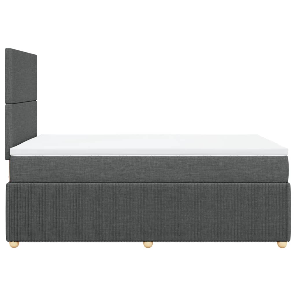 Boxspring met matras stof donkergrijs 120x200 cm Bedden & bedframes | Creëer jouw Trendy Thuis | Gratis bezorgd & Retour | Trendy.nl