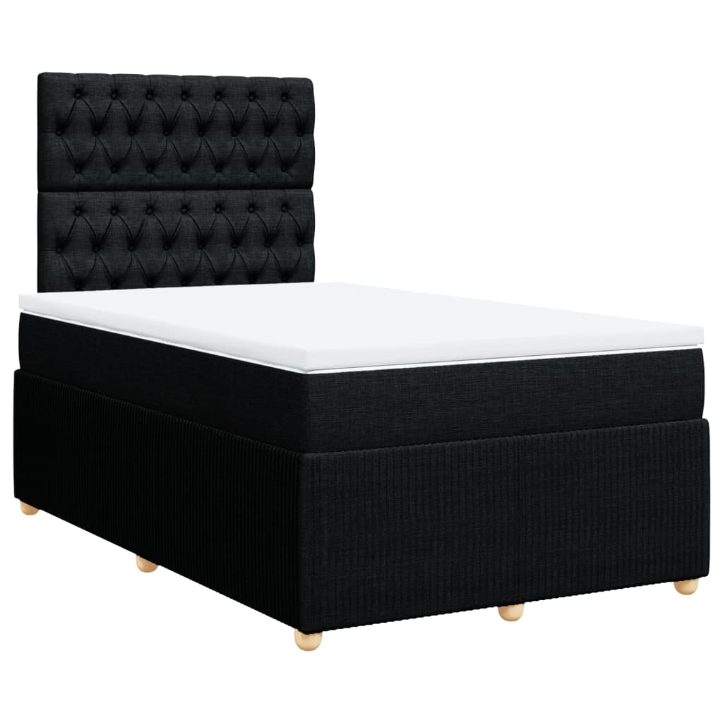 Boxspring met matras stof zwart 120x200 cm Bedden & bedframes | Creëer jouw Trendy Thuis | Gratis bezorgd & Retour | Trendy.nl