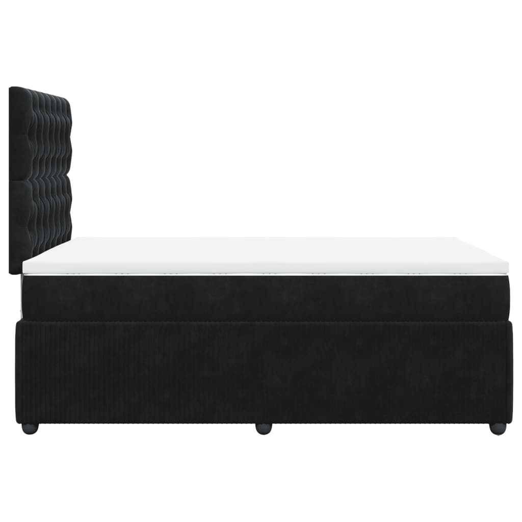 Boxspring met matras fluweel zwart 120x190 cm Bedden & bedframes | Creëer jouw Trendy Thuis | Gratis bezorgd & Retour | Trendy.nl