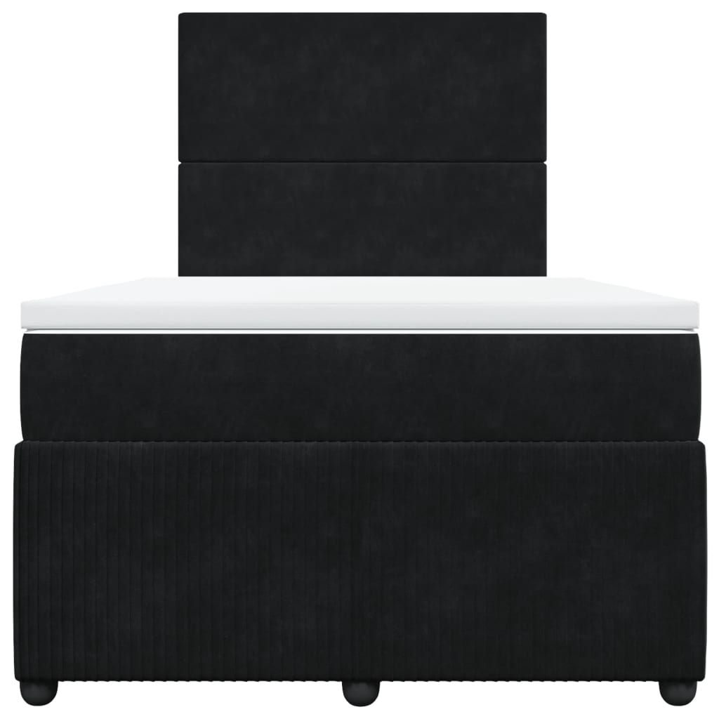 Boxspring met matras fluweel zwart 120x200 cm Bedden & bedframes | Creëer jouw Trendy Thuis | Gratis bezorgd & Retour | Trendy.nl