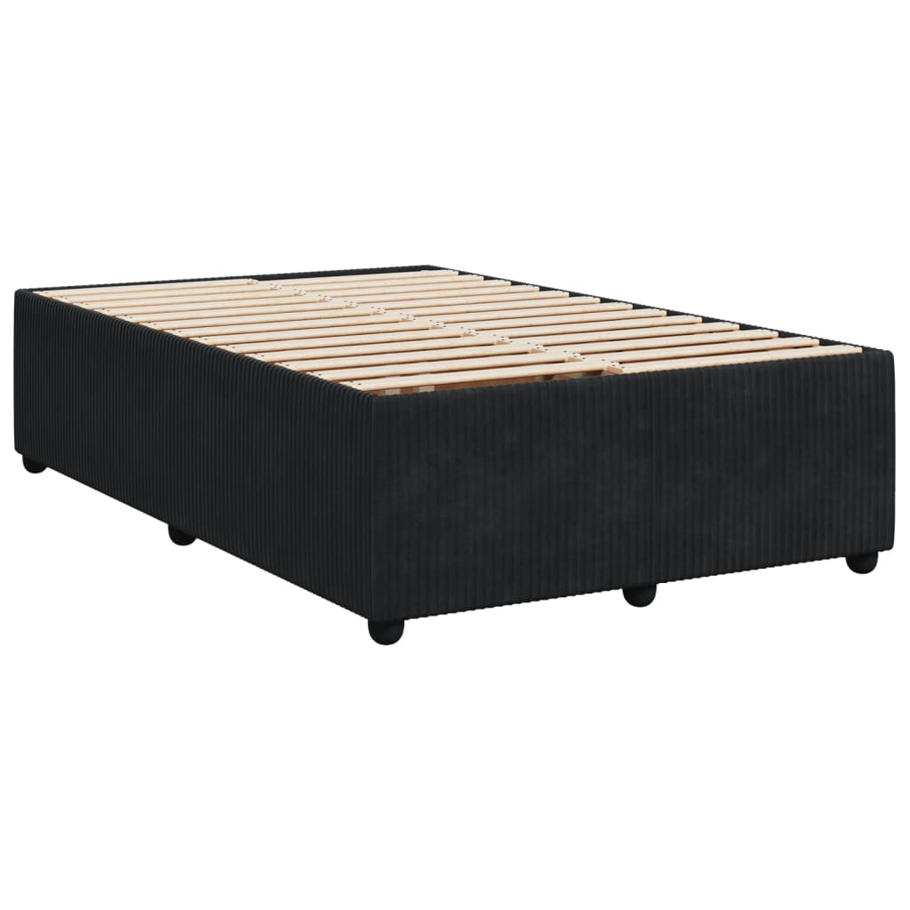 Boxspring met matras fluweel zwart 120x200 cm Bedden & bedframes | Creëer jouw Trendy Thuis | Gratis bezorgd & Retour | Trendy.nl