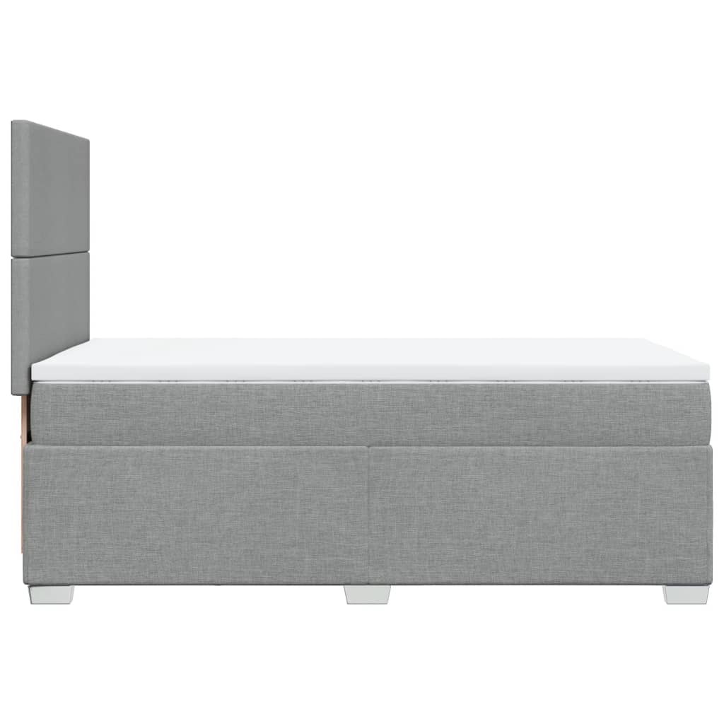 Boxspring met matras stof lichtgrijs 90x190 cm Bedden & bedframes | Creëer jouw Trendy Thuis | Gratis bezorgd & Retour | Trendy.nl