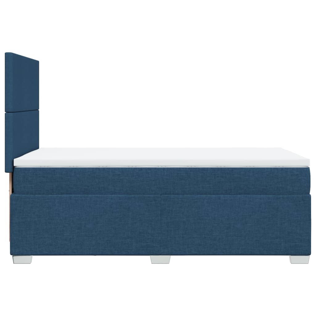 Boxspring met matras stof blauw 90x190 cm Bedden & bedframes | Creëer jouw Trendy Thuis | Gratis bezorgd & Retour | Trendy.nl