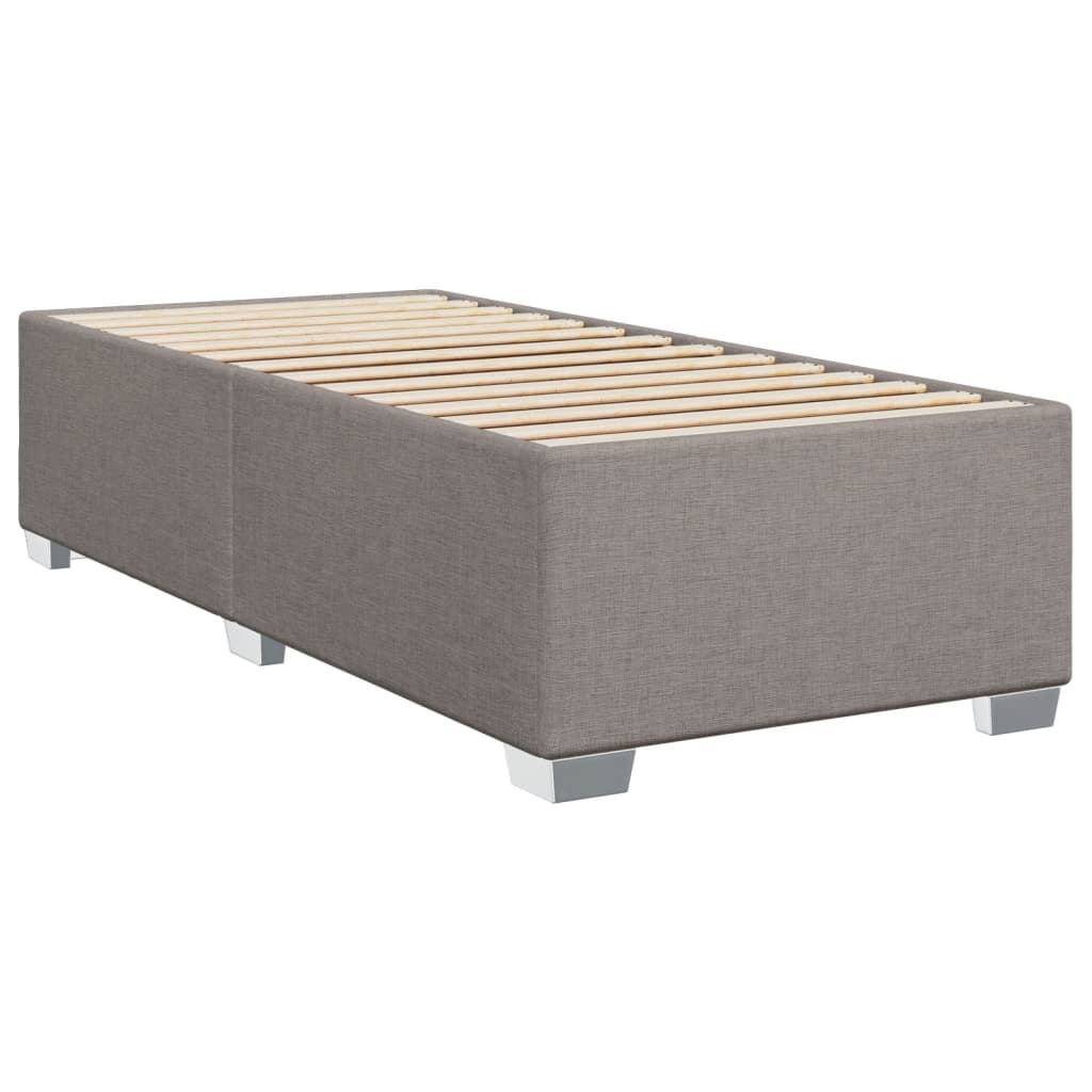 Boxspring met matras stof taupe 90x190 cm