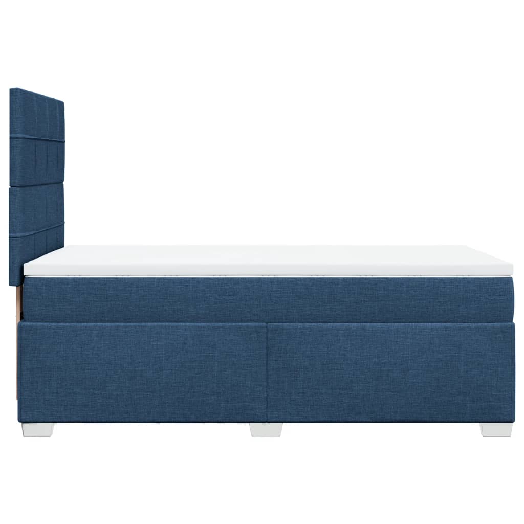 Boxspring met matras stof blauw 90x190 cm Bedden & bedframes | Creëer jouw Trendy Thuis | Gratis bezorgd & Retour | Trendy.nl