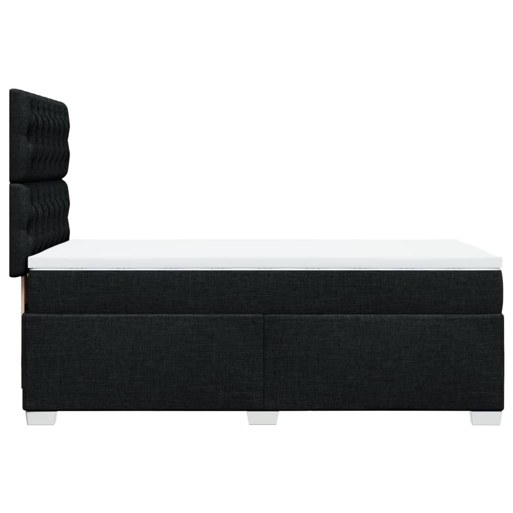 Boxspring met matras stof zwart 90x190 cm Bedden & bedframes | Creëer jouw Trendy Thuis | Gratis bezorgd & Retour | Trendy.nl