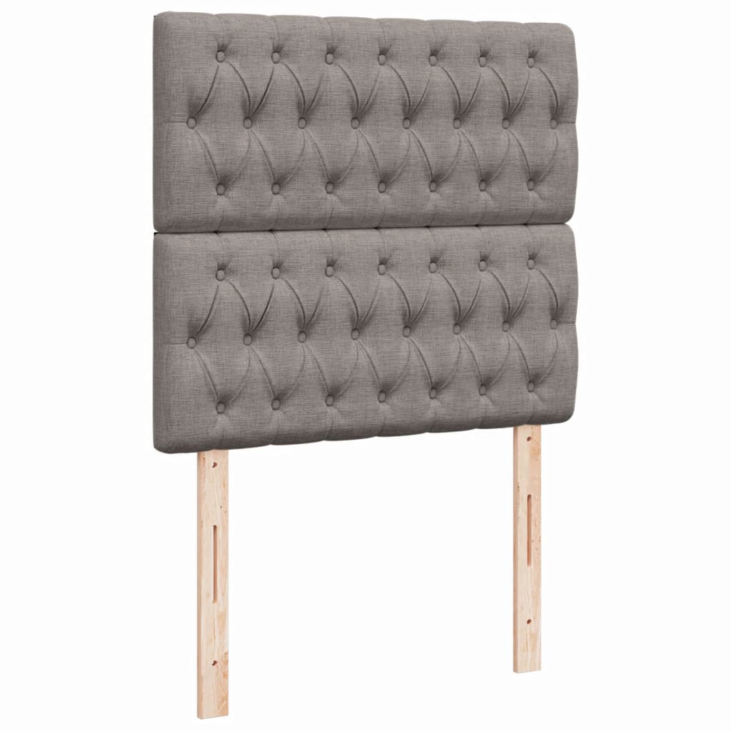 Boxspring met matras stof taupe 90x190 cm Bedden & bedframes | Creëer jouw Trendy Thuis | Gratis bezorgd & Retour | Trendy.nl