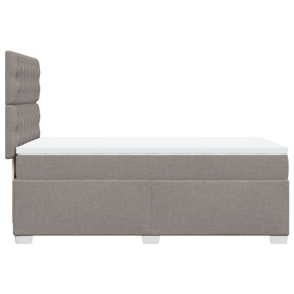 Boxspring met matras stof taupe 90x190 cm Bedden & bedframes | Creëer jouw Trendy Thuis | Gratis bezorgd & Retour | Trendy.nl