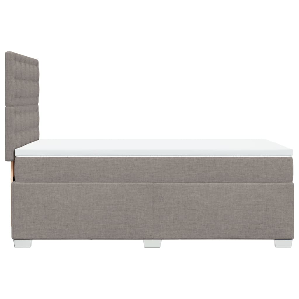 Boxspring met matras stof taupe 90x190 cm