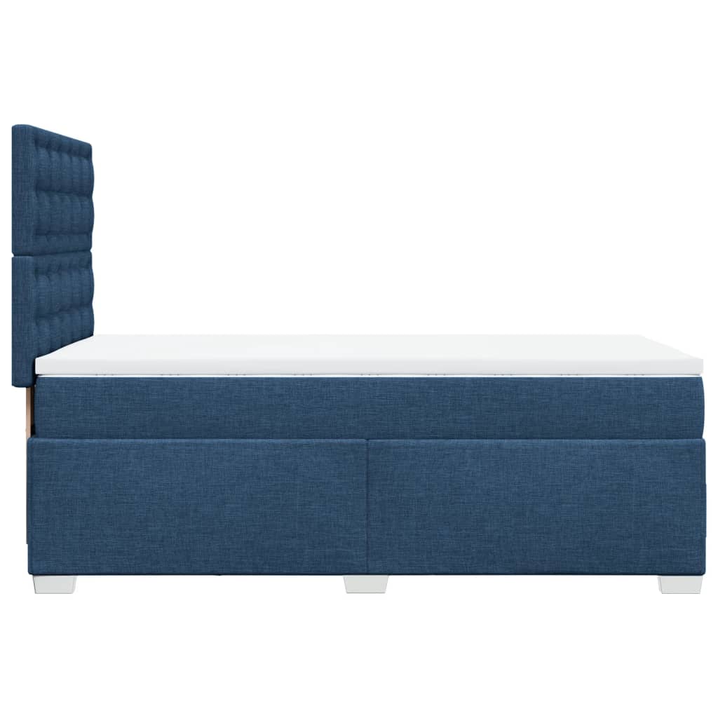 Boxspring met matras stof blauw 90x190 cm Bedden & bedframes | Creëer jouw Trendy Thuis | Gratis bezorgd & Retour | Trendy.nl