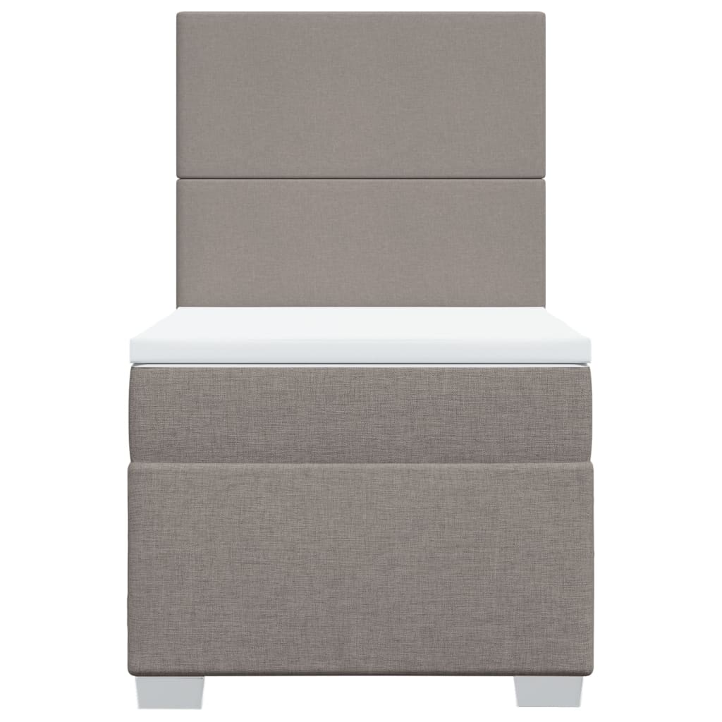 Boxspring met matras stof taupe 90x200 cm Bedden & bedframes | Creëer jouw Trendy Thuis | Gratis bezorgd & Retour | Trendy.nl