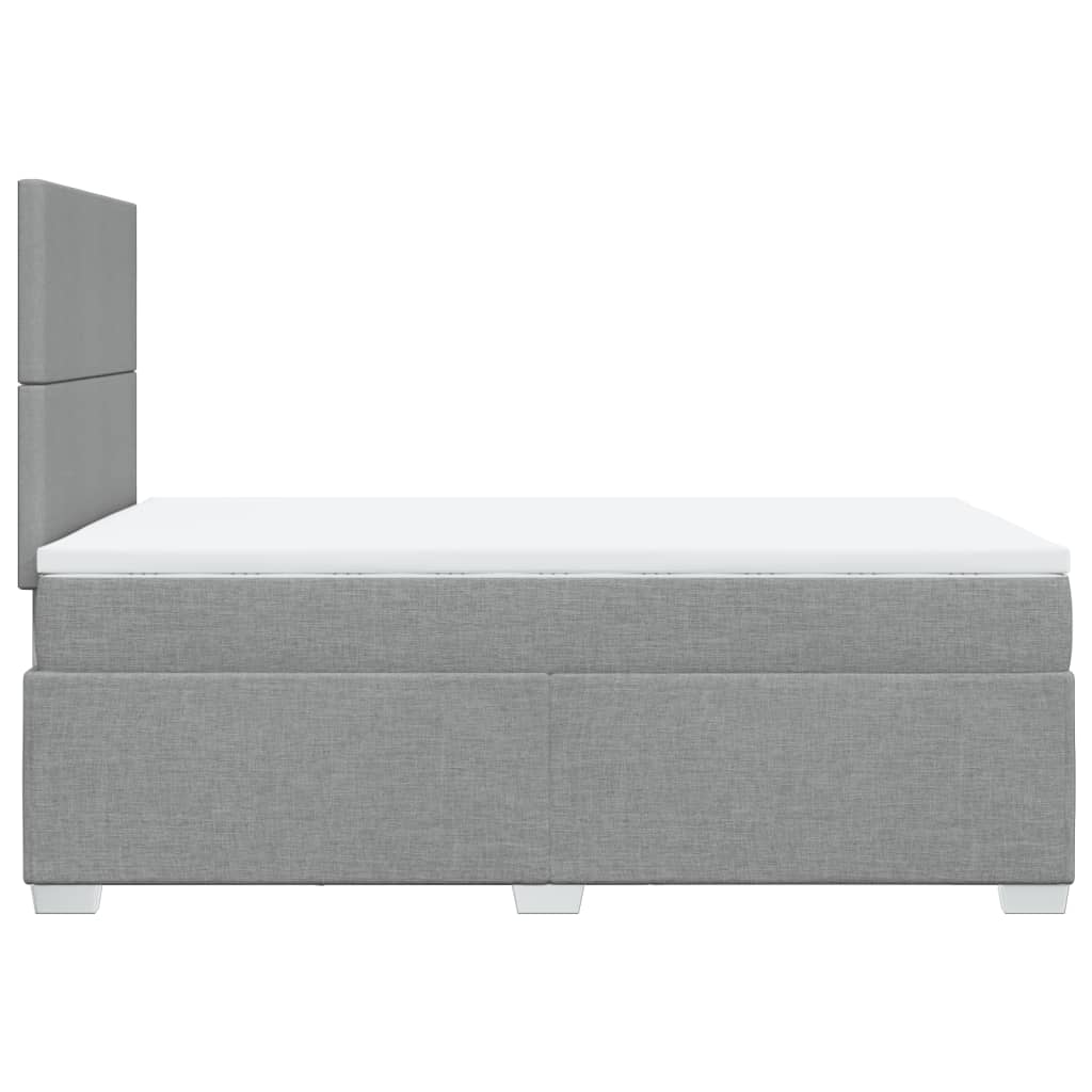 Boxspring met matras stof lichtgrijs 120x190 cm Bedden & bedframes | Creëer jouw Trendy Thuis | Gratis bezorgd & Retour | Trendy.nl