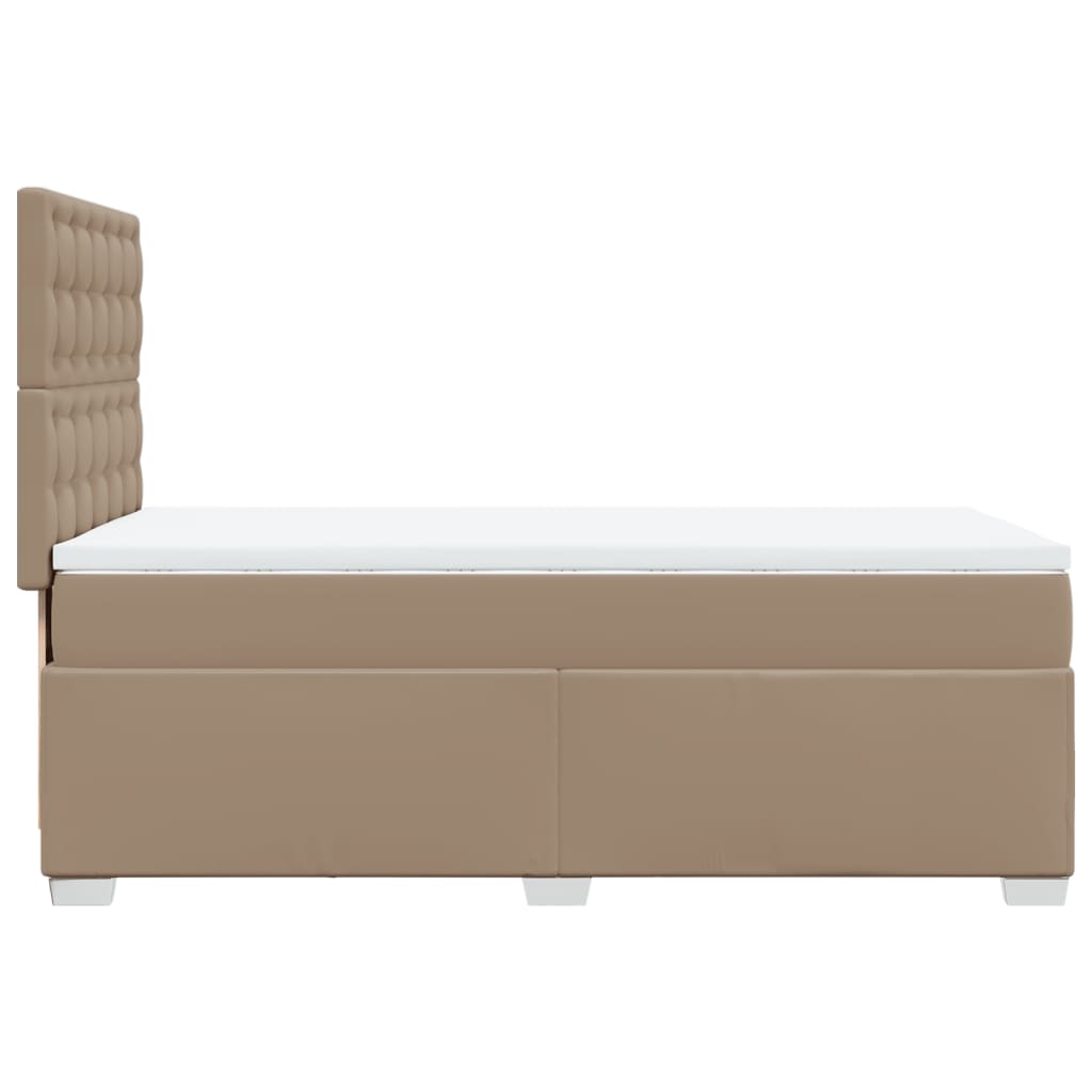 Boxspring met matras kunstleer cappuccinokleurig 90x190 cm