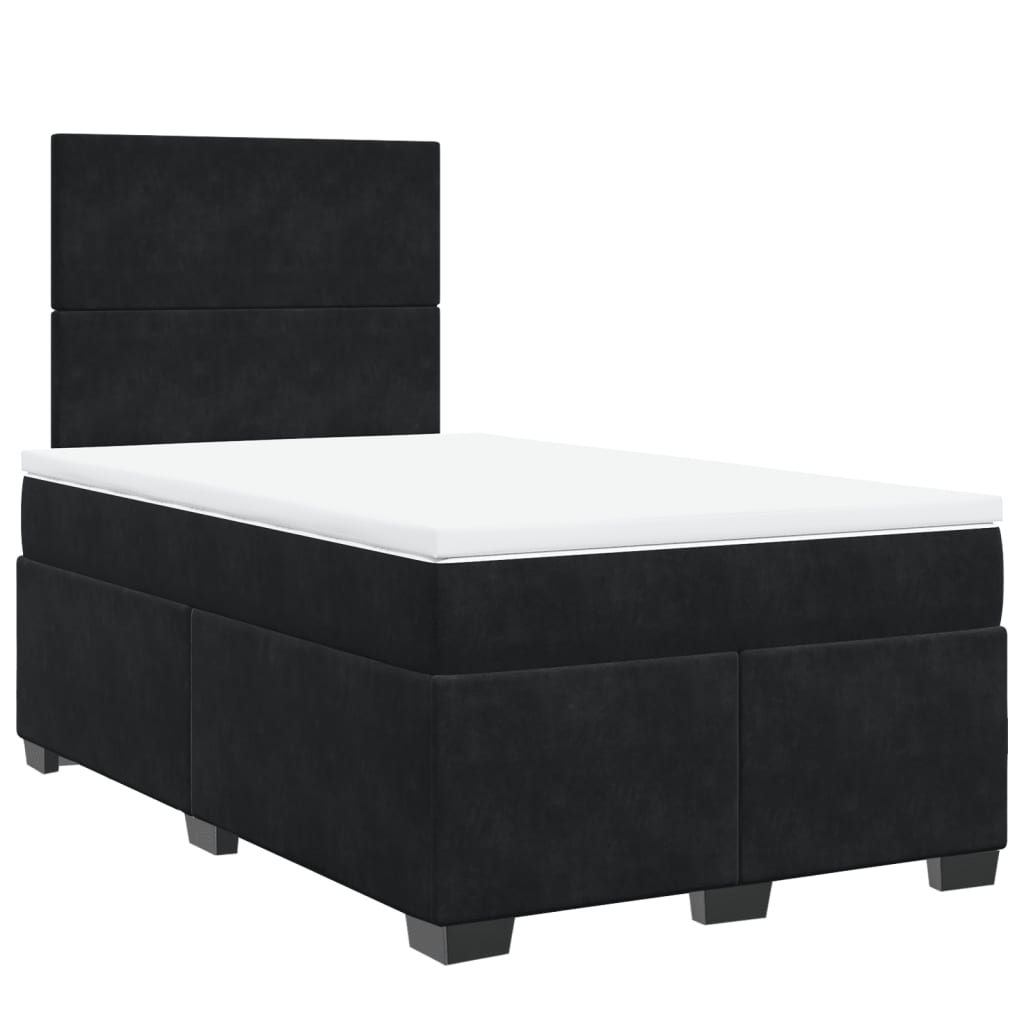 Boxspring met matras fluweel zwart 120x190 cm Bedden & bedframes | Creëer jouw Trendy Thuis | Gratis bezorgd & Retour | Trendy.nl