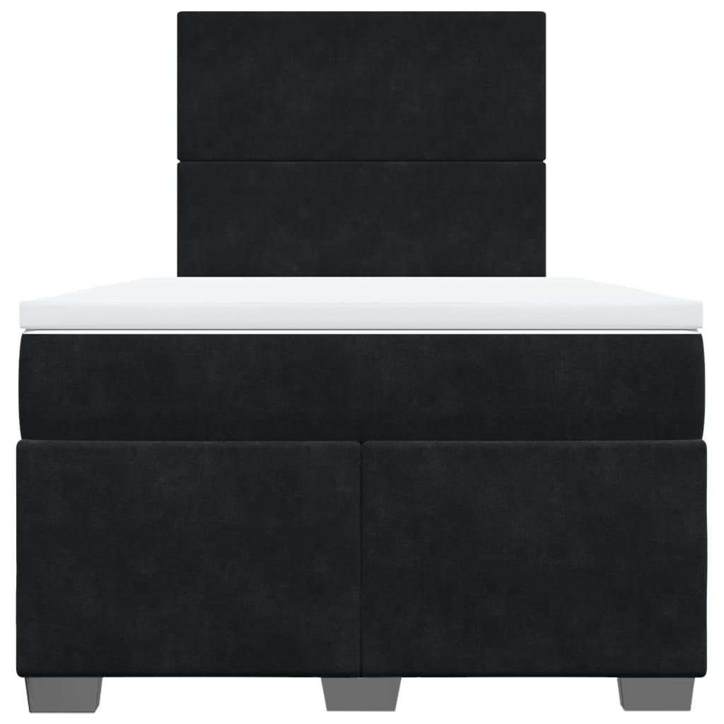 Boxspring met matras fluweel zwart 120x190 cm Bedden & bedframes | Creëer jouw Trendy Thuis | Gratis bezorgd & Retour | Trendy.nl