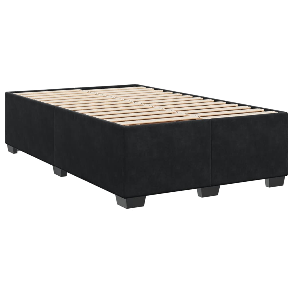 Boxspring met matras fluweel zwart 120x190 cm Bedden & bedframes | Creëer jouw Trendy Thuis | Gratis bezorgd & Retour | Trendy.nl