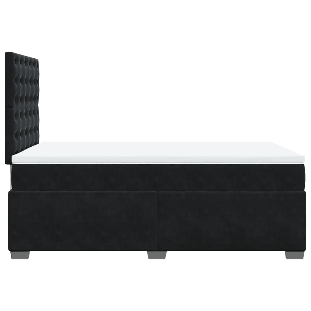 Boxspring met matras fluweel zwart 120x190 cm Bedden & bedframes | Creëer jouw Trendy Thuis | Gratis bezorgd & Retour | Trendy.nl