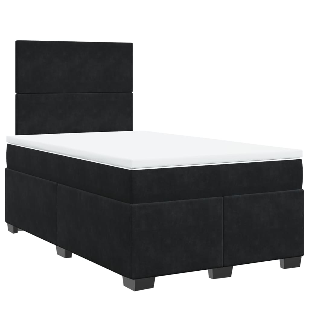 Boxspring met matras fluweel zwart 120x200 cm Bedden & bedframes | Creëer jouw Trendy Thuis | Gratis bezorgd & Retour | Trendy.nl