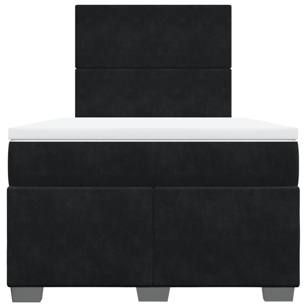 Boxspring met matras fluweel zwart 120x200 cm Bedden & bedframes | Creëer jouw Trendy Thuis | Gratis bezorgd & Retour | Trendy.nl