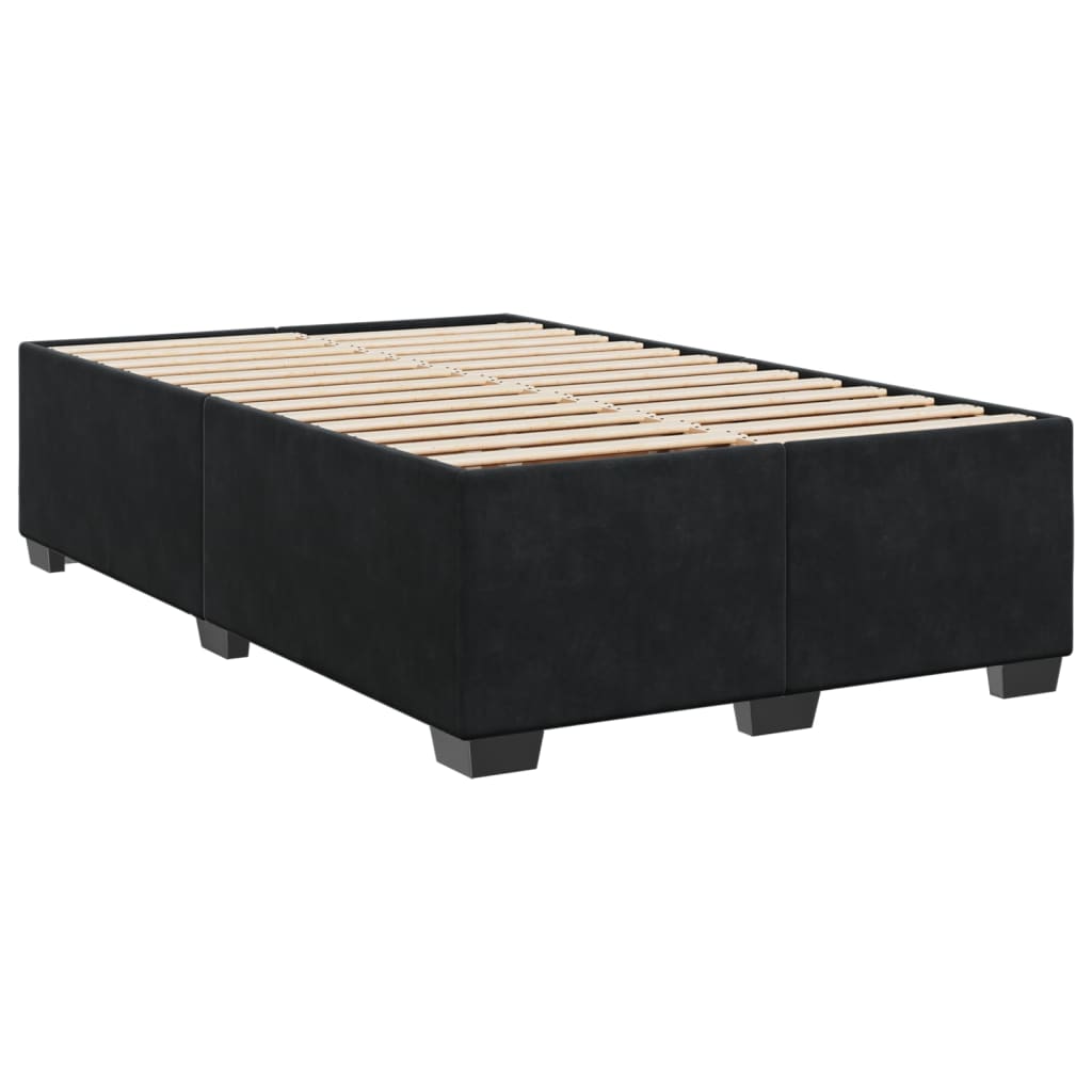 Boxspring met matras fluweel zwart 120x200 cm Bedden & bedframes | Creëer jouw Trendy Thuis | Gratis bezorgd & Retour | Trendy.nl