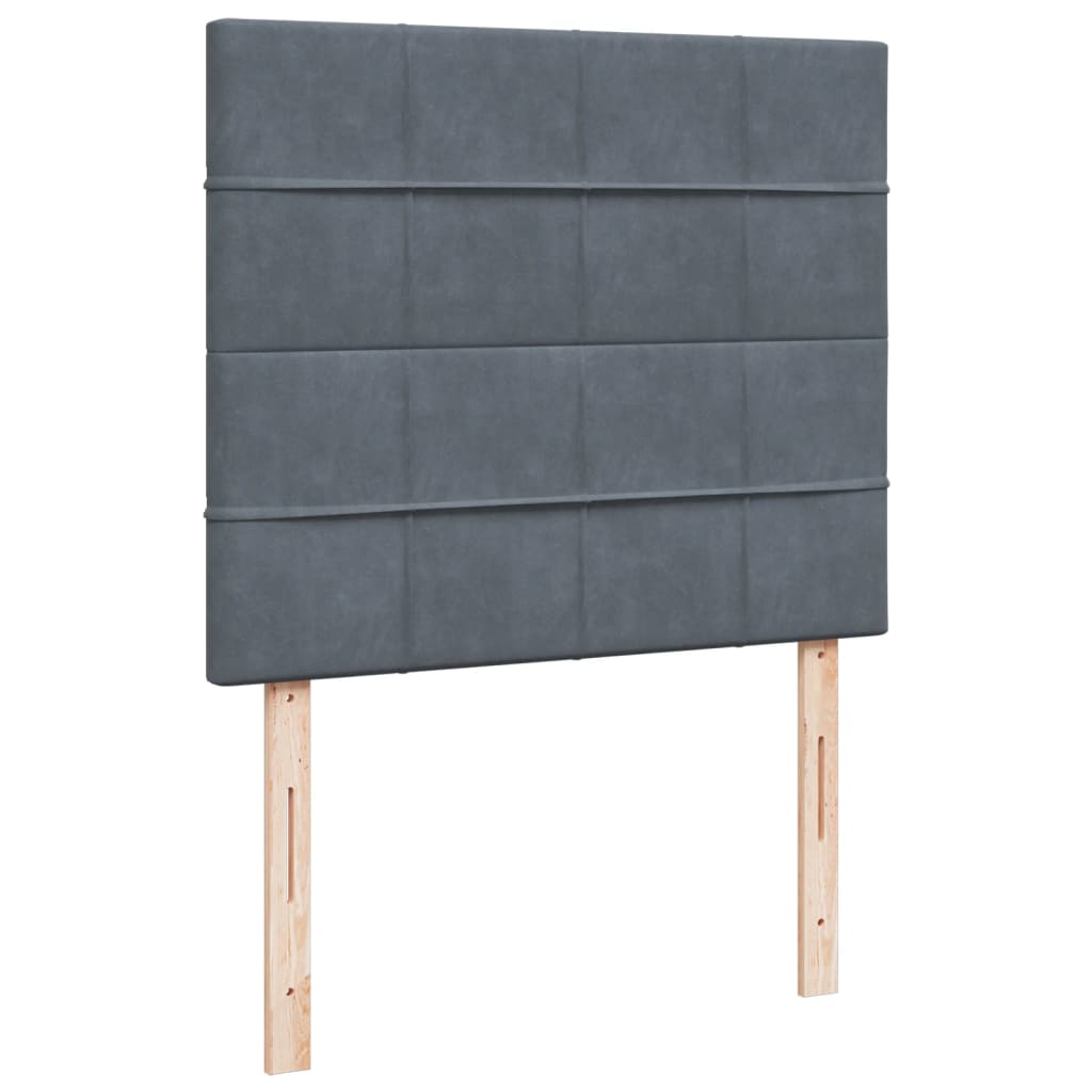 Boxspring met matras fluweel donkergrijs 120x200 cm Bedden & bedframes | Creëer jouw Trendy Thuis | Gratis bezorgd & Retour | Trendy.nl