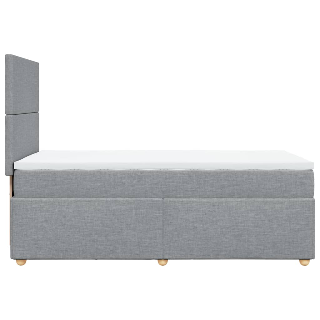 Boxspring met matras stof lichtgrijs 80x200 cm Bedden & bedframes | Creëer jouw Trendy Thuis | Gratis bezorgd & Retour | Trendy.nl