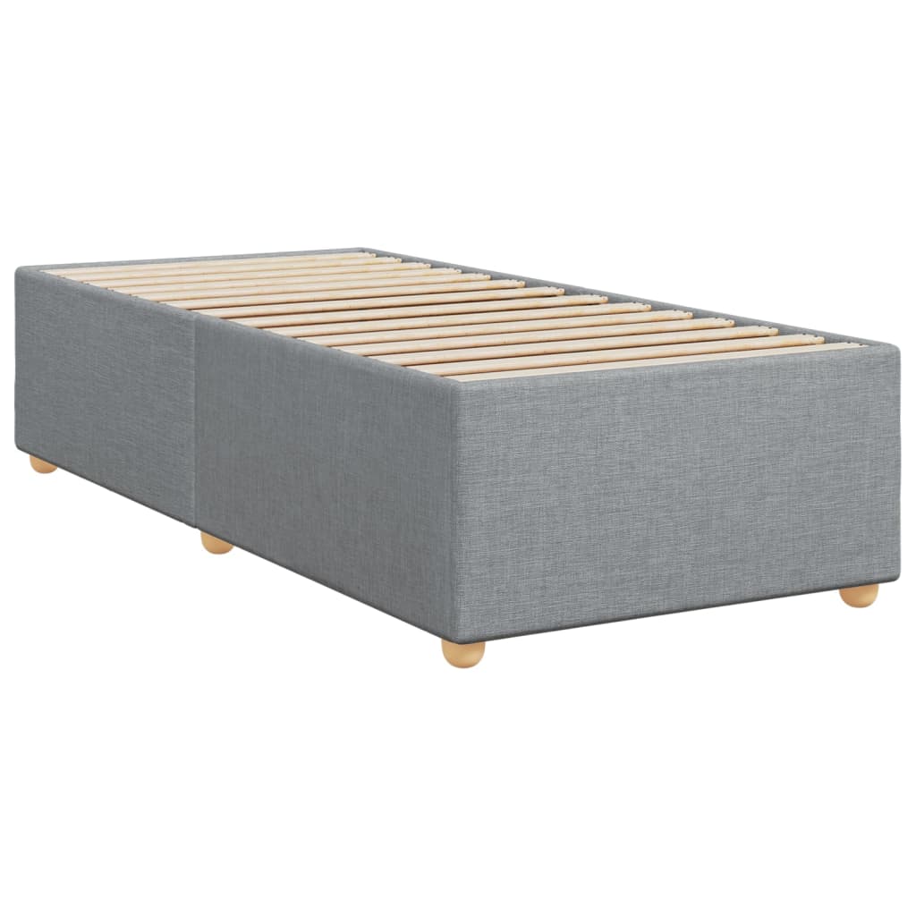 Boxspring met matras stof lichtgrijs 80x200 cm Bedden & bedframes | Creëer jouw Trendy Thuis | Gratis bezorgd & Retour | Trendy.nl