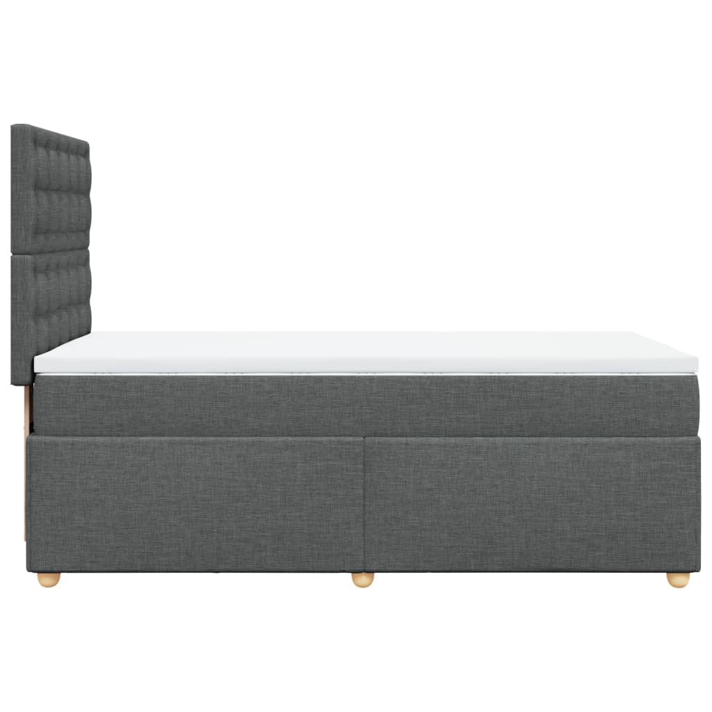 Boxspring met matras stof donkergrijs 80x200 cm Bedden & bedframes | Creëer jouw Trendy Thuis | Gratis bezorgd & Retour | Trendy.nl