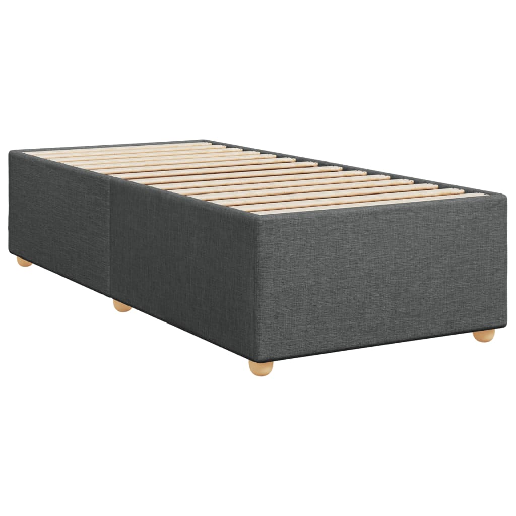 Boxspring met matras stof donkergrijs 80x200 cm Bedden & bedframes | Creëer jouw Trendy Thuis | Gratis bezorgd & Retour | Trendy.nl