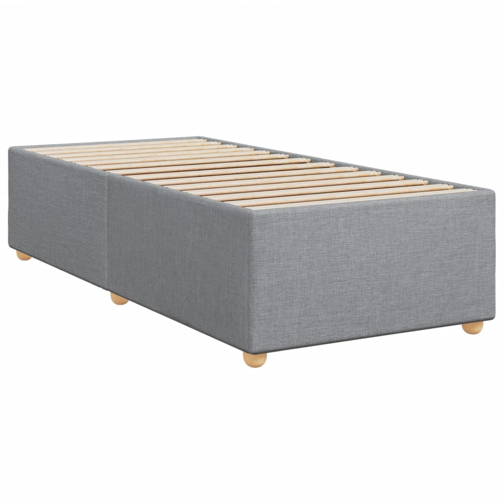 Boxspring met matras stof lichtgrijs 90x190 cm Bedden & bedframes | Creëer jouw Trendy Thuis | Gratis bezorgd & Retour | Trendy.nl