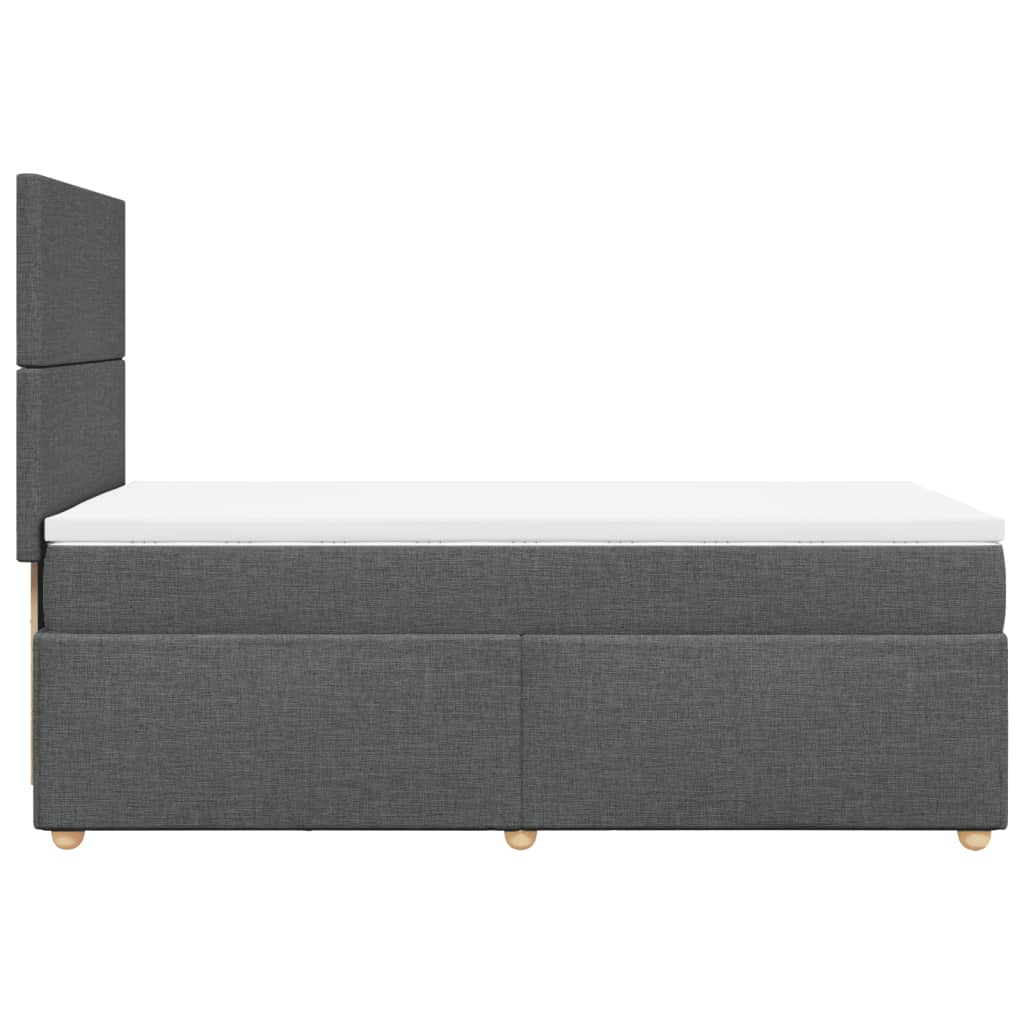 Boxspring met matras stof donkergrijs 90x190 cm Bedden & bedframes | Creëer jouw Trendy Thuis | Gratis bezorgd & Retour | Trendy.nl