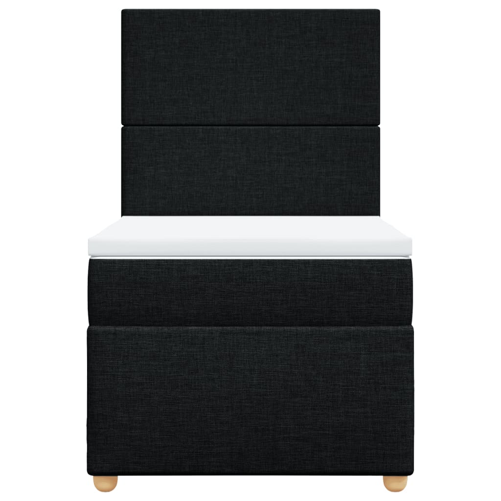 Boxspring met matras stof zwart 90x190 cm Bedden & bedframes | Creëer jouw Trendy Thuis | Gratis bezorgd & Retour | Trendy.nl