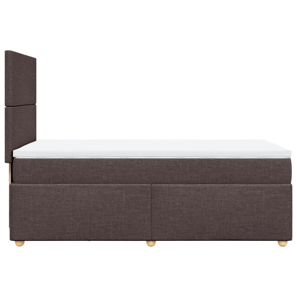 Boxspring met matras stof donkerbruin 90x190 cm Bedden & bedframes | Creëer jouw Trendy Thuis | Gratis bezorgd & Retour | Trendy.nl